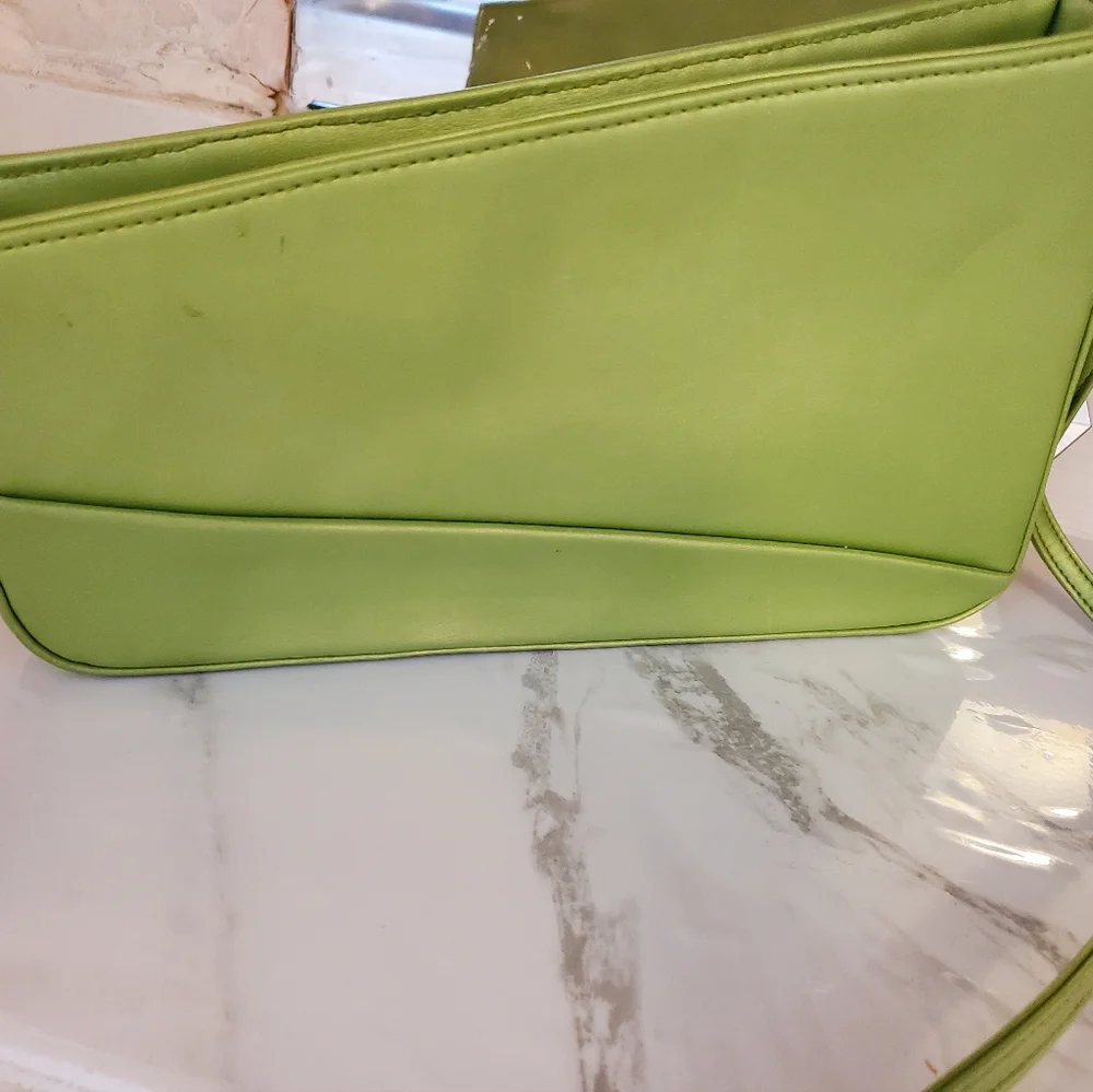 GREEN ANGULAR HANDBAG